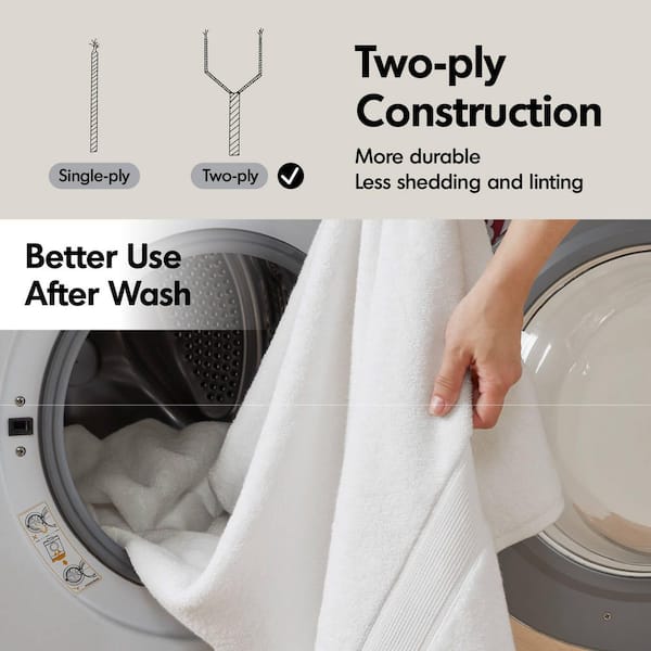 MADISON PARK Signature 800GSM 8-Piece Yellow Ultra-Soft 100