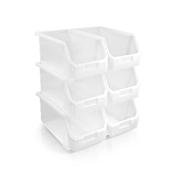 Sorbus Open Front Stackable Clothing Storage Bin – Closet Organizer - Large, Set of 6, Clear