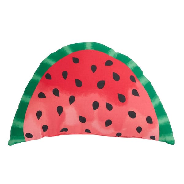 StyleWell 20 in. x 12 in. Watermelon Slice Outdoor Throw Pillow