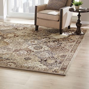 Patchwork Gray 5 ft. x 7 ft. Medallion Area Rug
