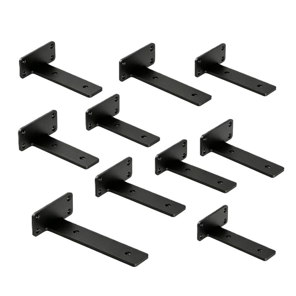 8-Pack 8 in. L Black Floating Shelf Brackets, Heavy Duty Industrial Shelf Bracket for Shelves Support DIY price history on PriceWatchPro