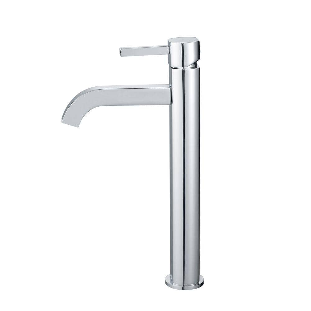 Chrome 12.5" Single Handle Vessel Bathroom Faucet