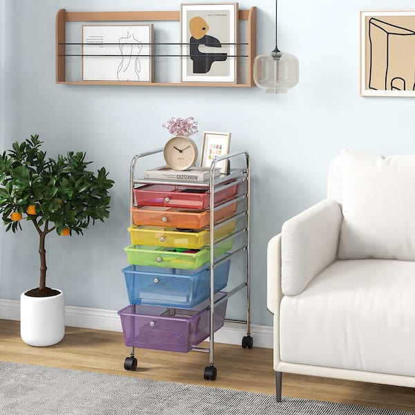 6 Colorful buy Drawer Rolling Storage Cart