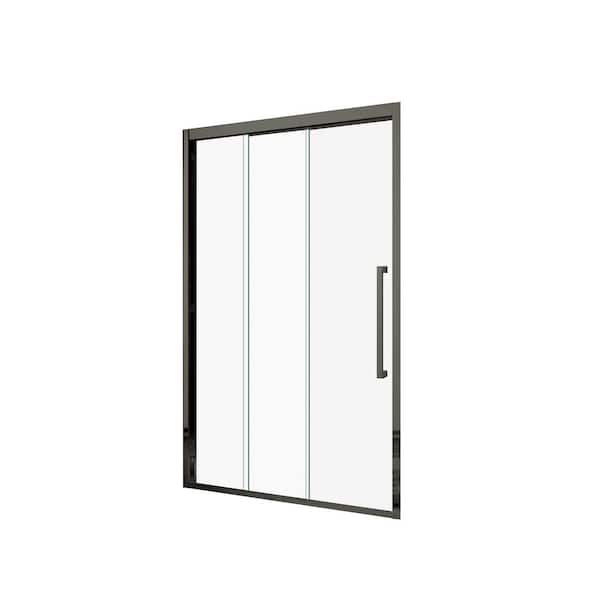 Mediterraneo 60 in. W. x 77.38 in. H Framed Sliding Shower Door Glass Panel in Clear Smoked Glass