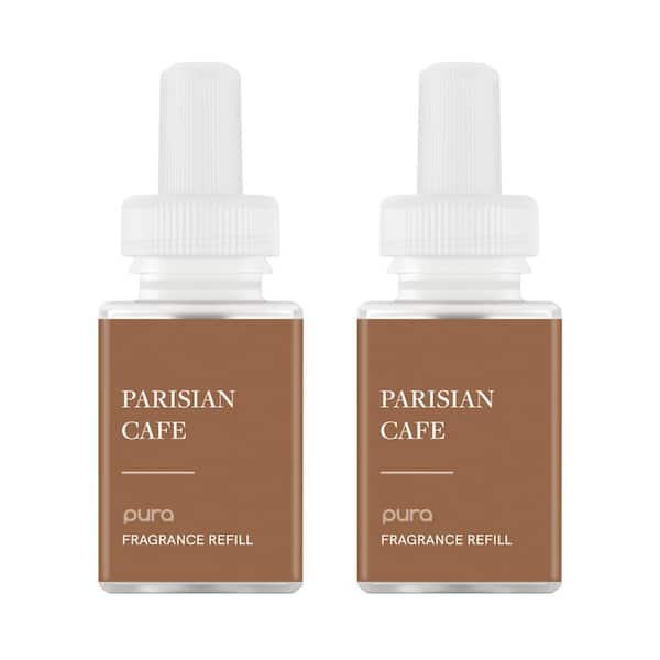 Pura Parisian Cafe - Fragrance Refill Smart Vial Dual Pack Smart Fragrance Diffusers 120-hours of Scent Per Vial