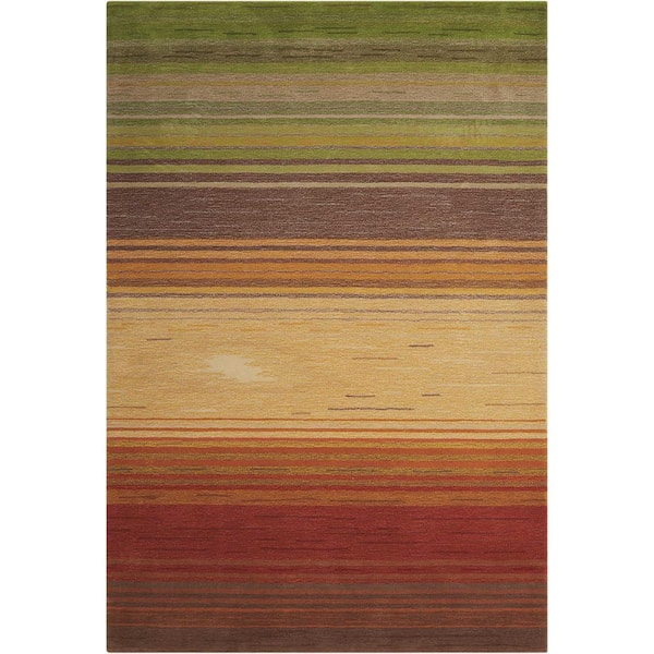 Nourison Rhapsody Gdgar Rectangle Area Rug 7'9 x 9'9 7-Feet 9-Inches by 9-Feet 9-Inches