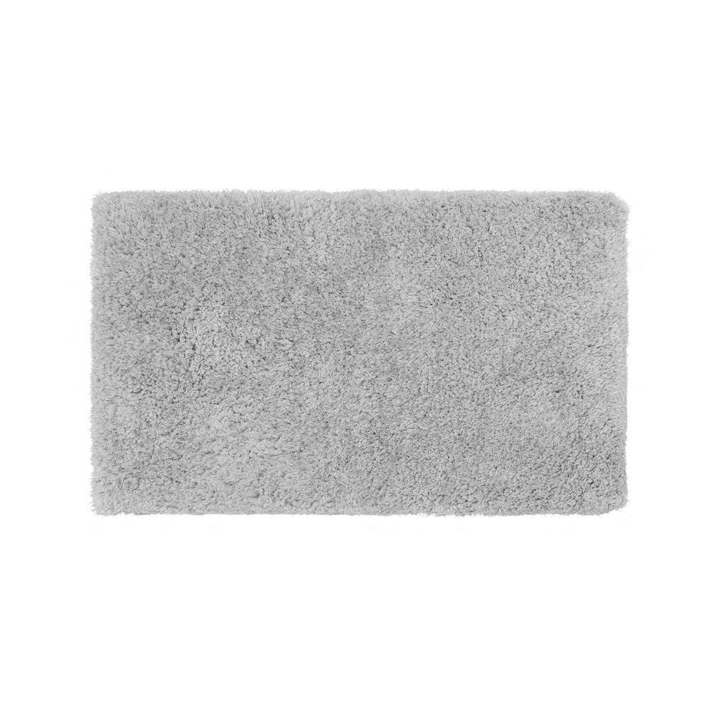 Claudia Solid Shag Silver 2 ft. x 3 ft. Accent Rug