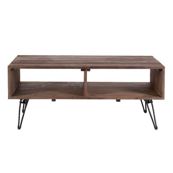 Rustic Coffee Tables: 42 x 42 Barnwood Square Open Coffee Table
