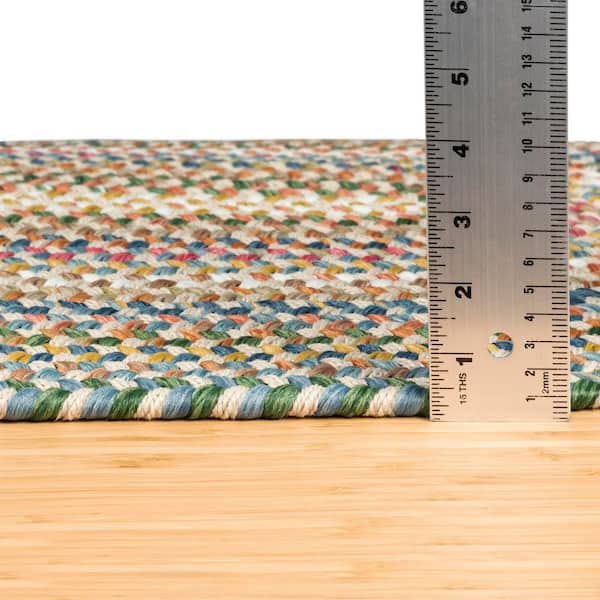 Bouquet Sapphire 8 ft. x 11 ft. Oval Indoor/Outdoor Braided Area Rug