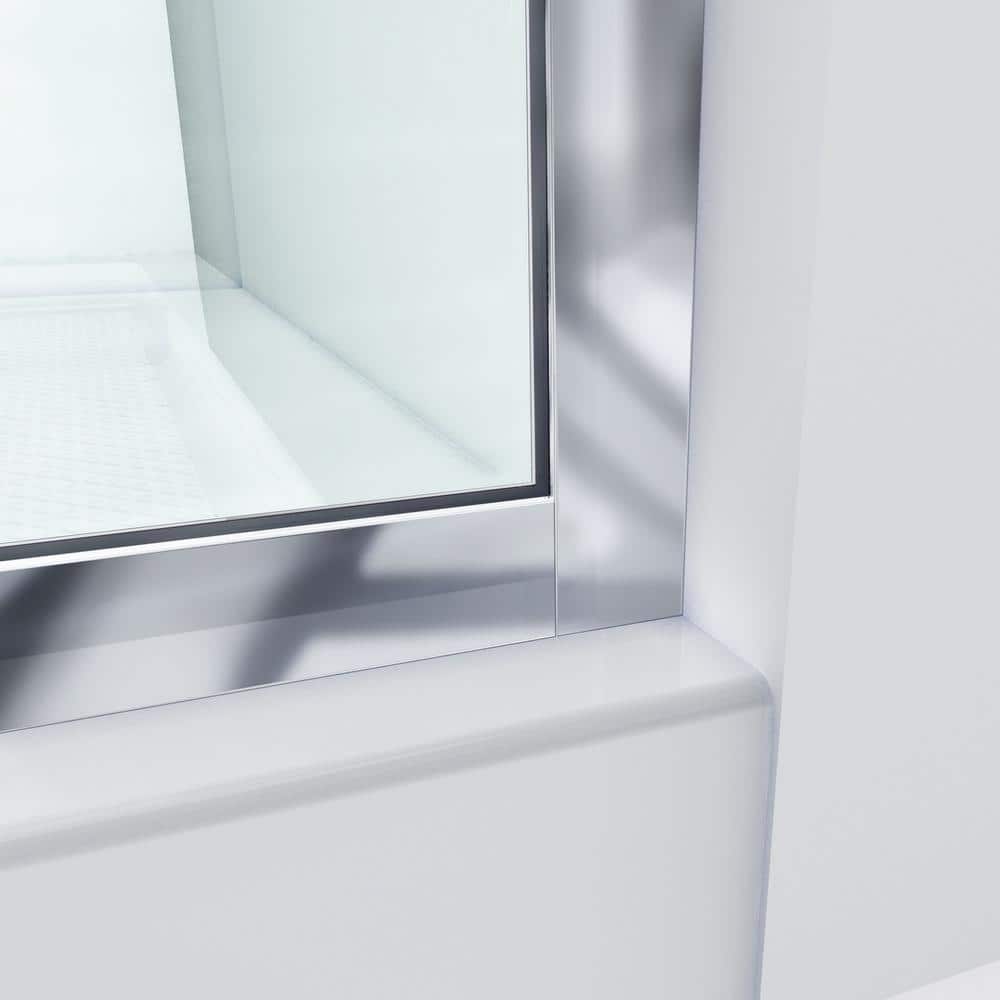 Linea 34" Black Frameless Rectangular Shower Screen