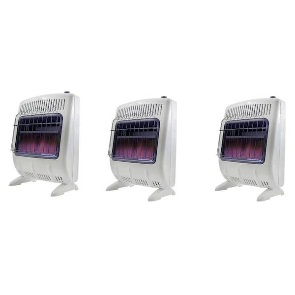 Mr. Heater 20,000 BTU Vent Free Blue Flame Natural Gas Space Heater (3-Pack)