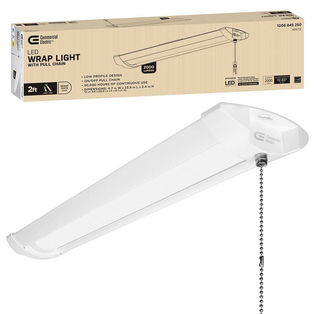 Commercial Electric 2 ft. 2000 Lumens Quick Easy Install LED