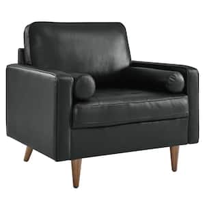 Valour Leather Armchair in Black