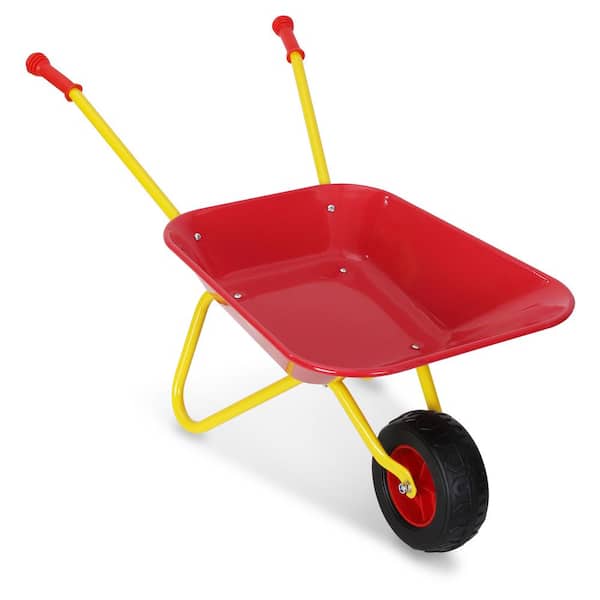 REALWORK Children's Wheelbarrow in Red and Yellow
