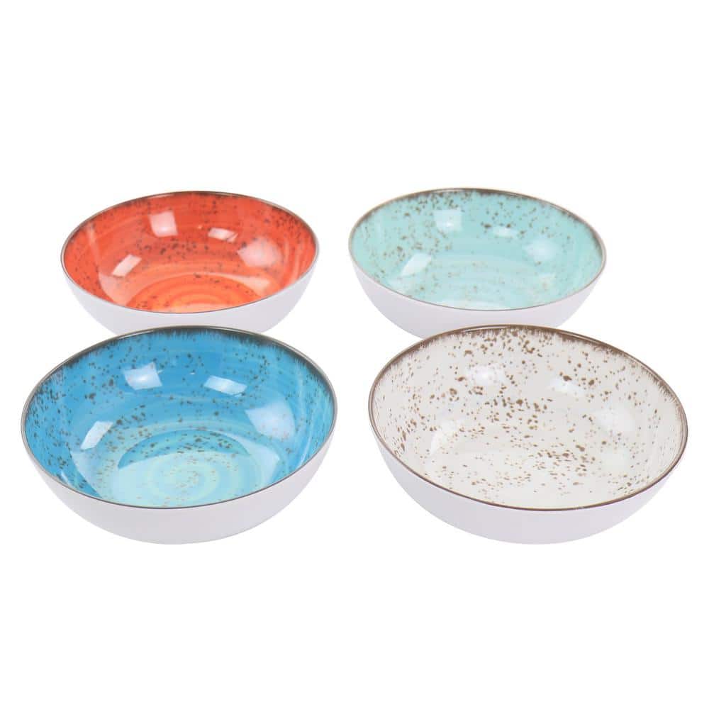 Pryce Assorted Color Melamine 12-Piece Outdoor Dinnerware Set