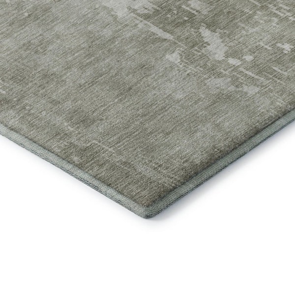Mayfield Premium Machine Washable Abstract AMF1257 Linen 5 ft. x 7 ft. 6 in. Area Rug
