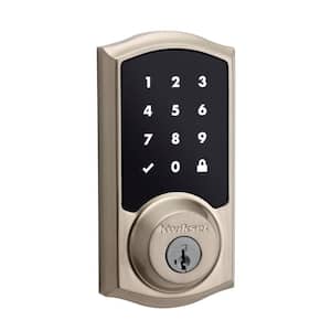SmartCode 915 Touchscreen Satin Nickel Single Cylinder Keypad Electronic Deadbolt w/ SmartKey and Tustin Passage Lever