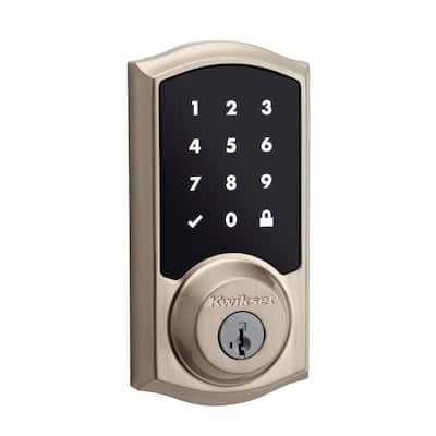 Z-Wave SmartCode 916 Touchscreen Satin Nickel Single Cylinder Electronic Deadbolt Featuring SmartKey Security