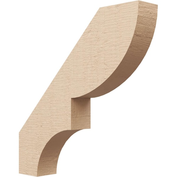 Ekena Millwork 3 in. x 18 in. x 18 in. Ridgewood Rough Cedar Woodgrain Timberthane Polyurethane Knee Brace, Primed
