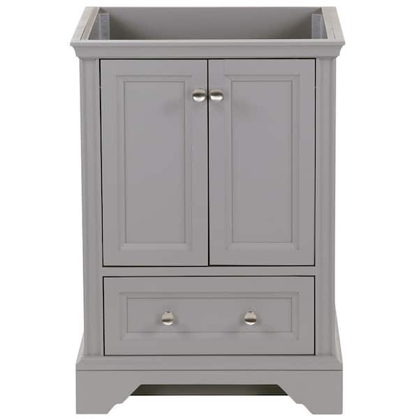 Home Decorators Collection Stratfield 24 in. W x 22 in. D x 34 in. H Bath Vanity Cabinet without Top in Sterling Gray