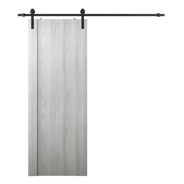Belldinni Vona 30 in. x 80 in. Ribeira Ash Composite Core Wood Sliding Barn Door with Hardware Kit