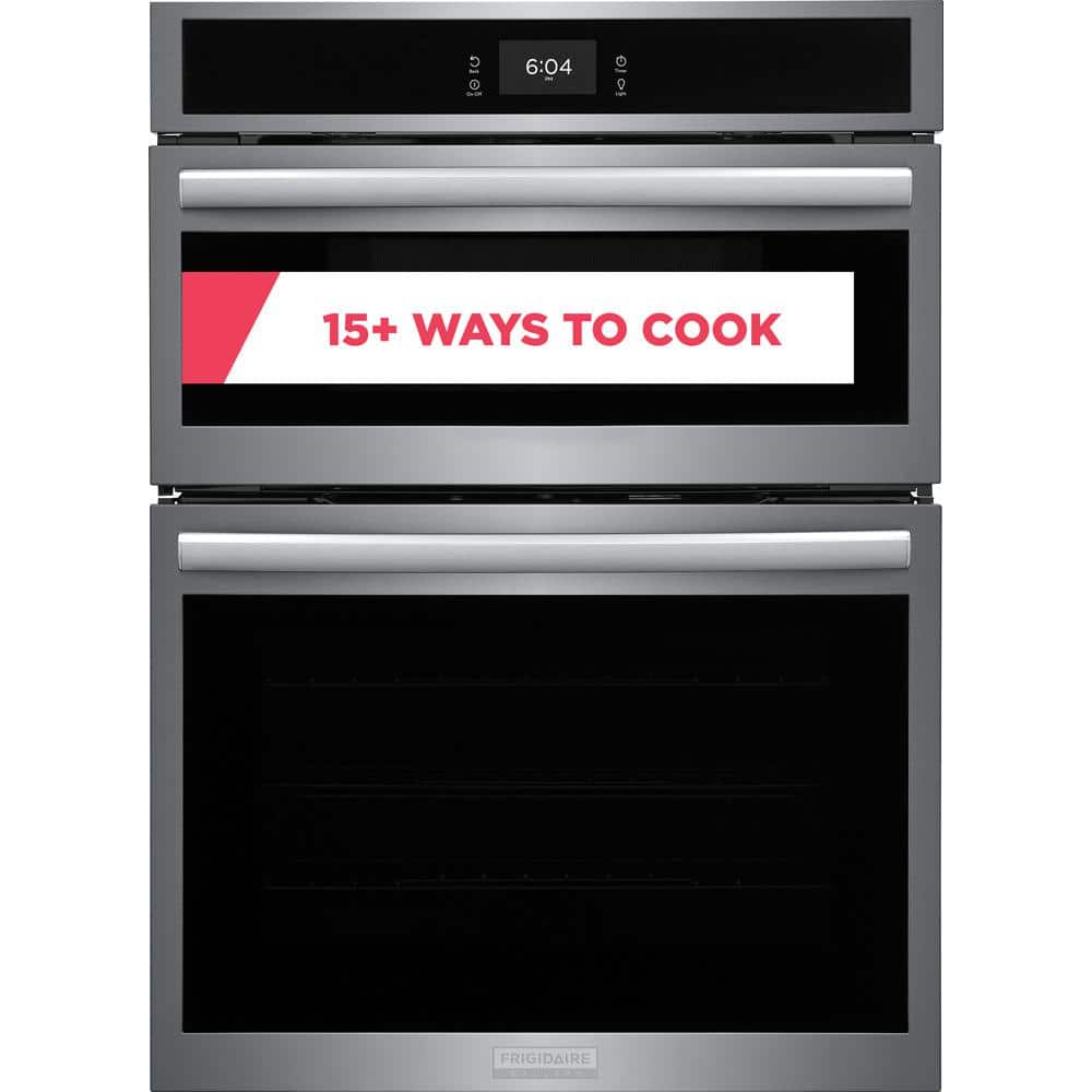 Gallery 30 in. Electric Built-In Wall Oven and Microwave Combination w/ Total Convection in Smudge-Proof Stainless Steel