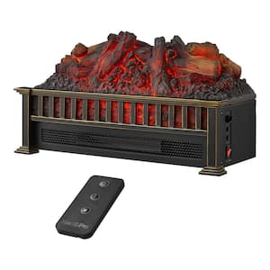 23 in. Electric Fireplace Log Set with Infrared Heat and Remote
