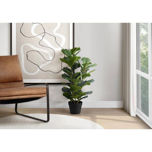 OPICUTE 2.6 ft. Artificial Fiddle Leaf Tree in Pot TREE0-4 - The