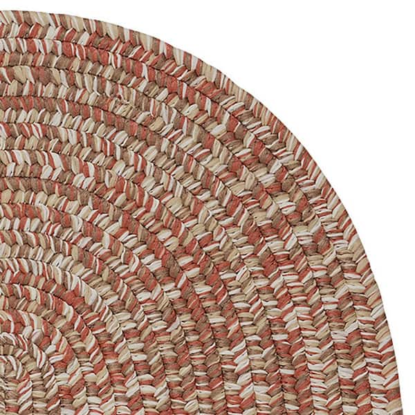 Carrington Tweed Terracotta 6 ft. x 9 ft. Oval Indoor/Outdoor Area Rug