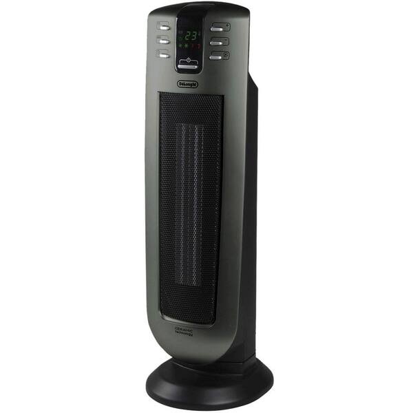 DeLonghi Safeheat 24 in. 1500-Watt Ceramic Vented Tower Heater with Remote Control and Eco Energy Function