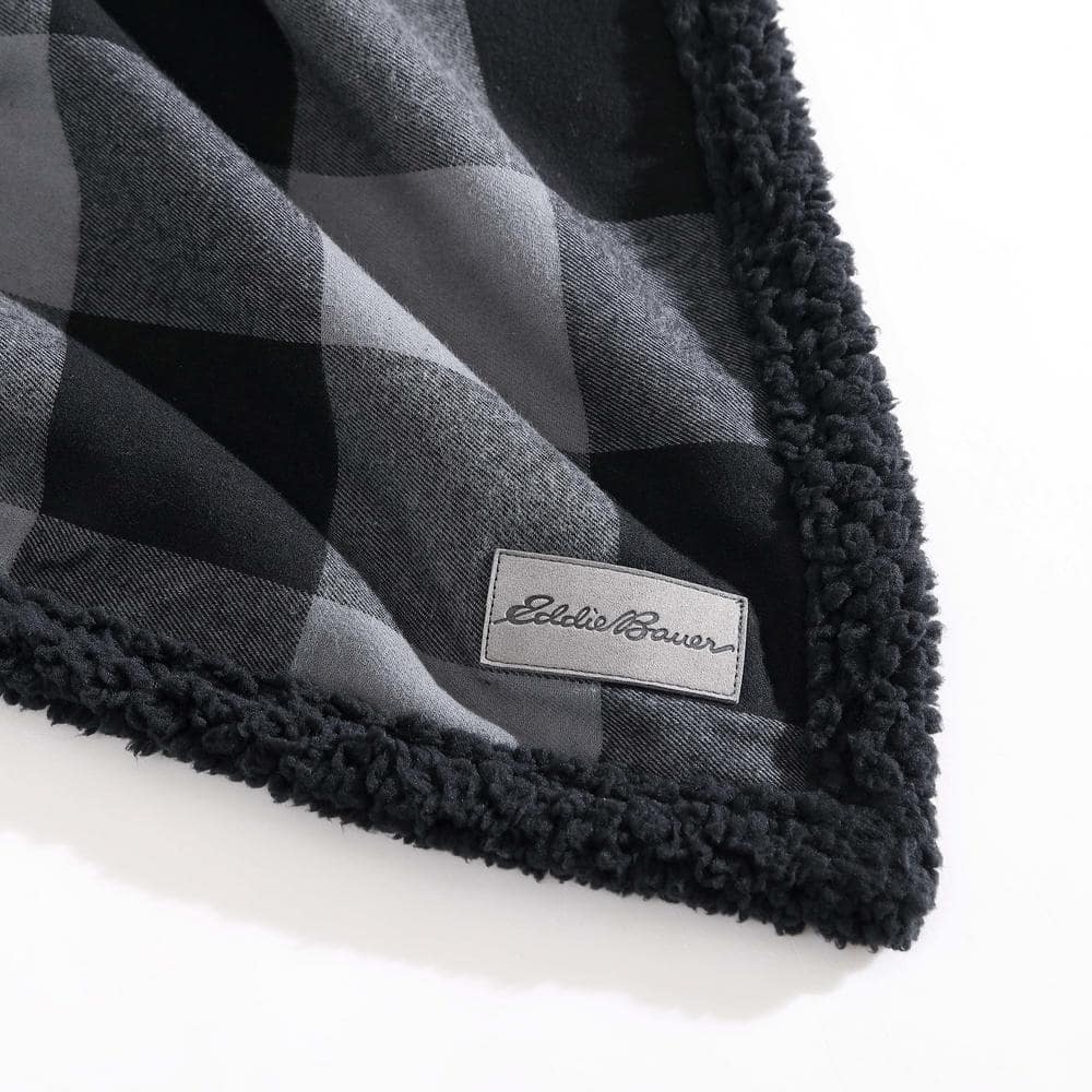 50"x60" Reversible Cabin Plaid Sherpa Throw Blanket