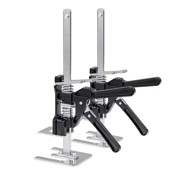 Labor Saving Arm Jack Black 2 Piece 330 lbs. Capacity Lifting up to 7.1 in. Metal Hand Lifting Jack Tool(Magnetic Level)