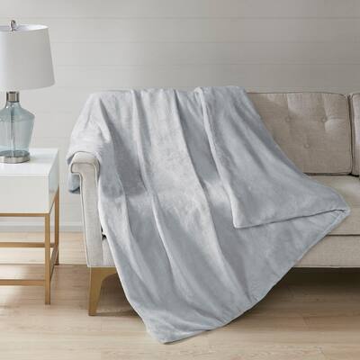 Plush Grey Solid 60x70 in. 25lbs. Weighted Blanket