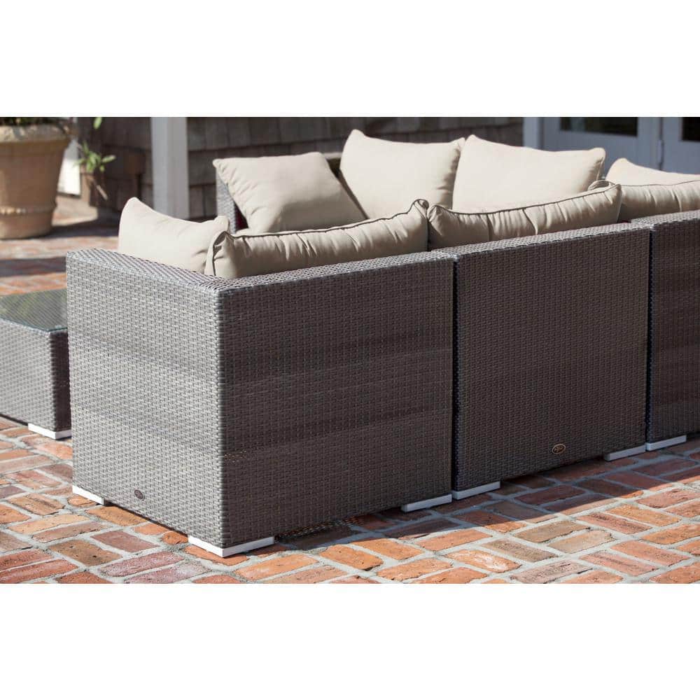 Balkene Home Sino Wicker Patio Sectional Sofa - Thumbnail 5