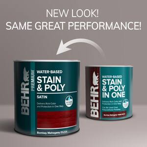 1 qt. #TIS-354 Bombay Mahogany Satin Semi-Transparent Water-Based Interior Stain and Poly in One