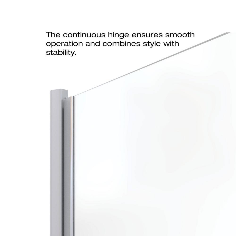 Infinity 33" x 72" Brushed Nickel Semi-Frameless Hinged Shower Door