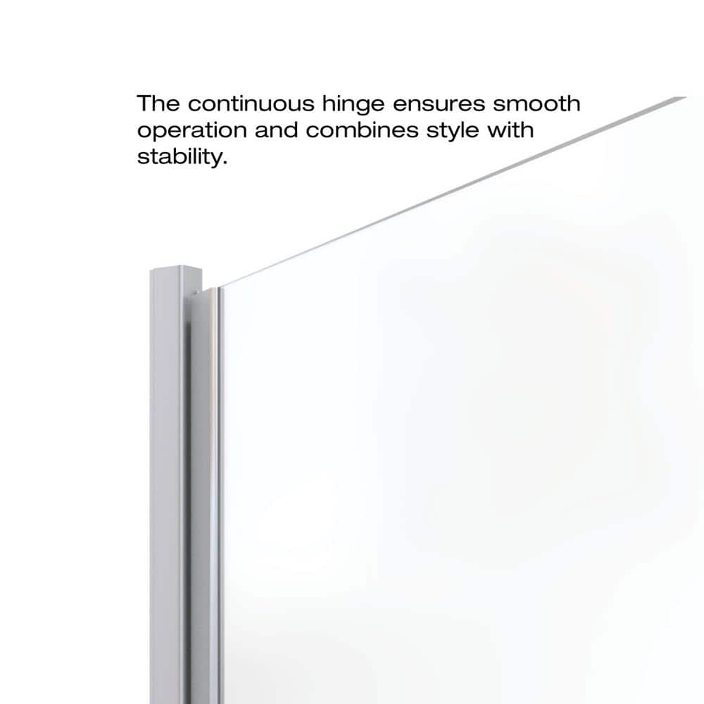 Infinity Brushed Nickel Semi-Frameless Clear Glass Shower Door