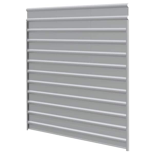 15 ft. W x 9 ft. H Eggshell Galvanized Steel 1-Sided Carport Enclosure