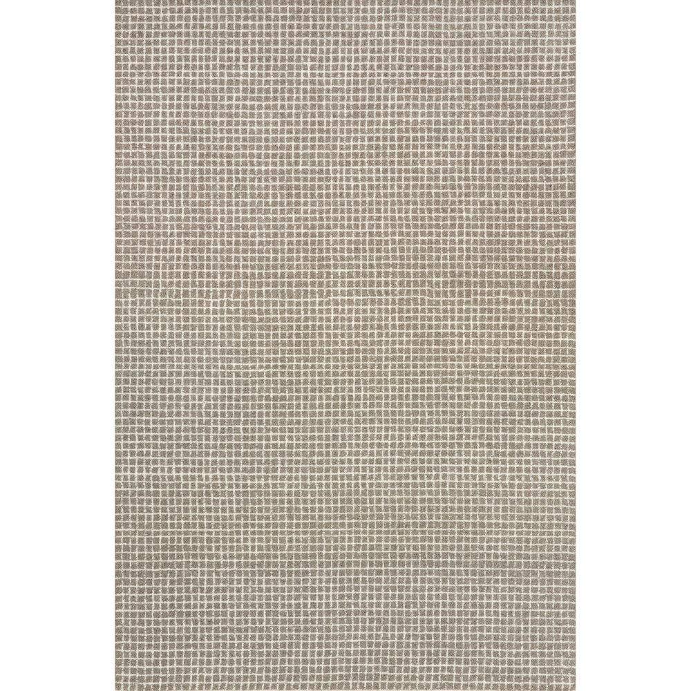 Gray Hand-Tufted Wool Rectangular Area Rug 5' x 8'