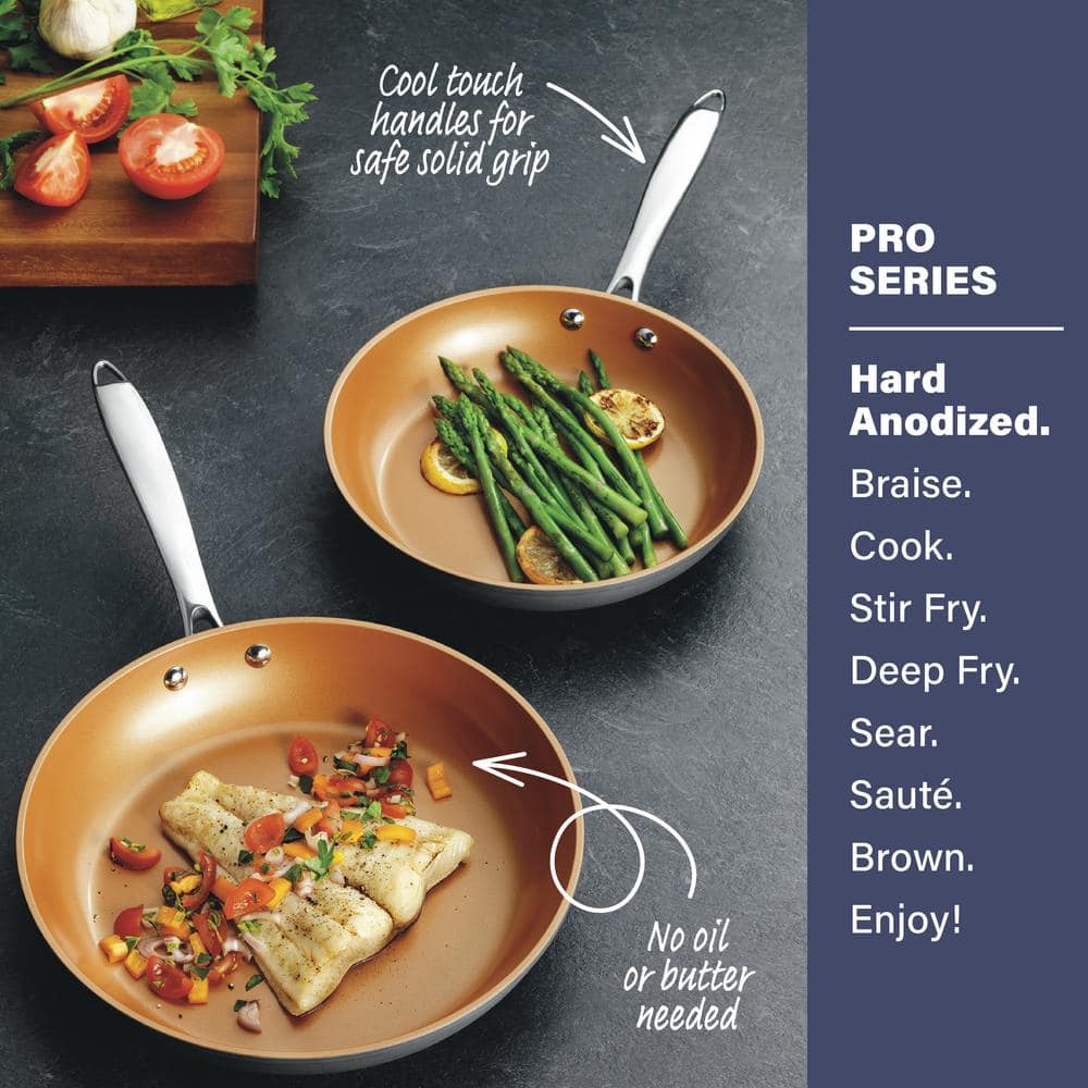 13-Piece Copper and Black Nonstick Aluminum Cookware Set