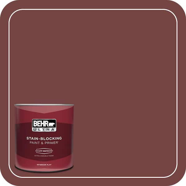 BEHR ULTRA 1 qt. #S130-7 Cherry Cola Extra Durable Flat Interior Paint & Primer