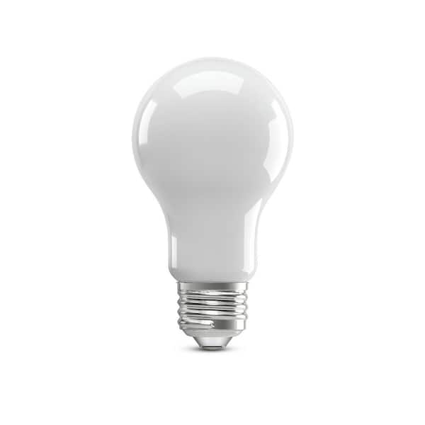 60-Watt Equivalent A19 Dimmable Frosted Glass Filament LED Light Bulb Soft White (4-Pack)