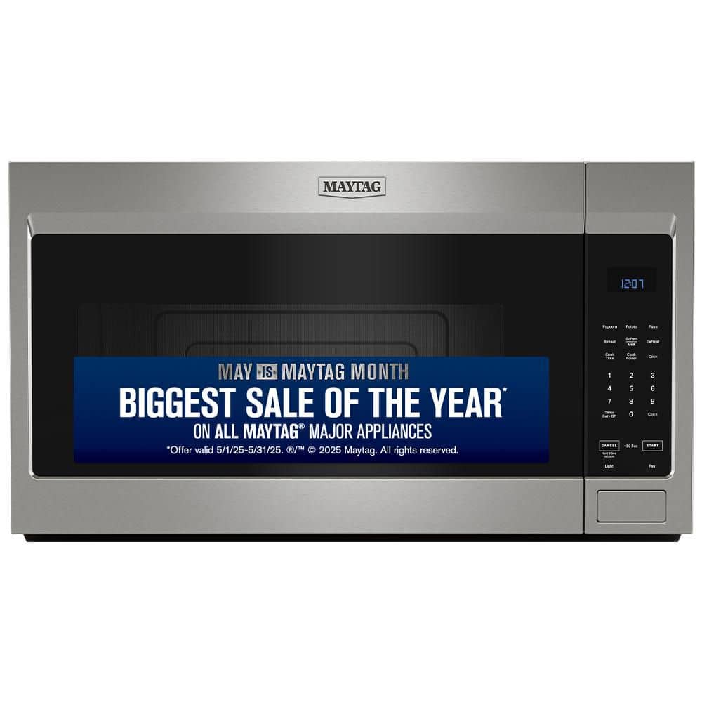 30 in. 1.7 cu. ft. Over-the-Range Microwave in Fingerprint Resistant Stainless Steel with Non-Stick Interior Coating