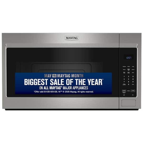 30 in. 1.7 cu. ft. Over-the-Range Microwave in Fingerprint Resistant Stainless Steel with Non-Stick Interior Coating