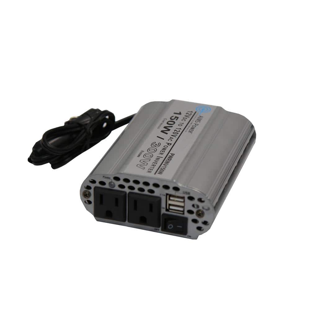 Aims 150 Watt Power Inverter with Lighter Cable