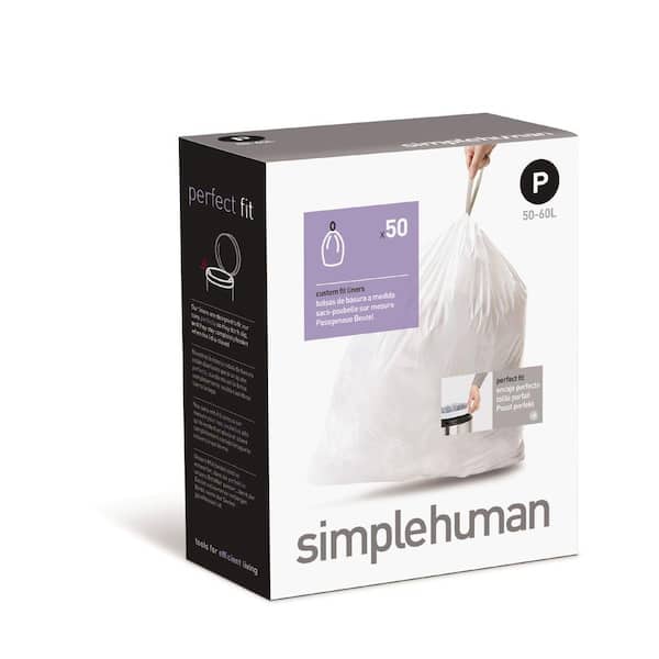 simplehuman Code P Custom Fit Trash Can Liner (50-Pack)