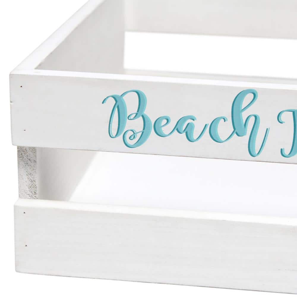 White Wash Beach Theme Wood Framed Wall Decor Set