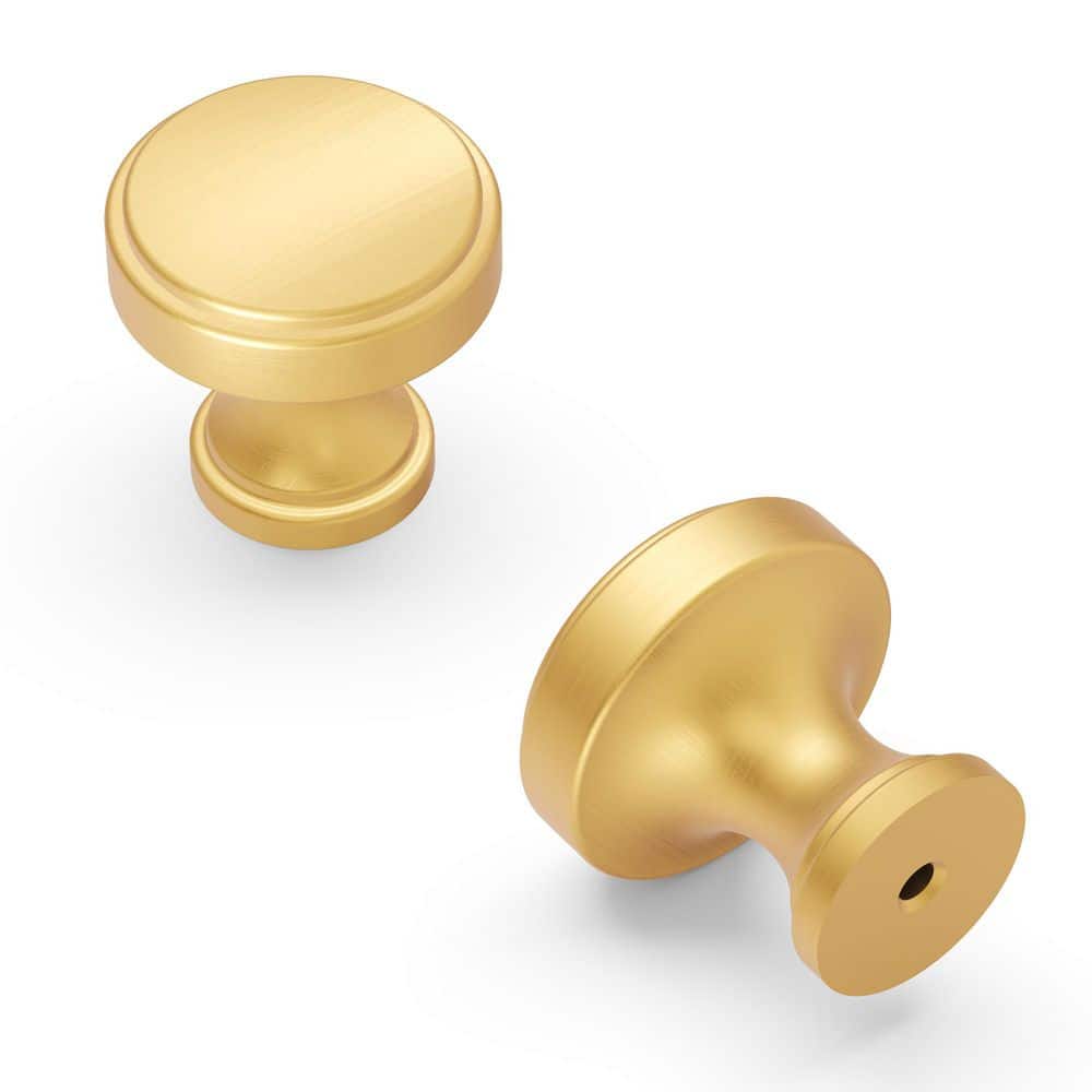 Brownstone Collection Knob 1-1/4 Inch Dia Brushed Golden Brass Finish Round Knob price history on PriceWatchPro