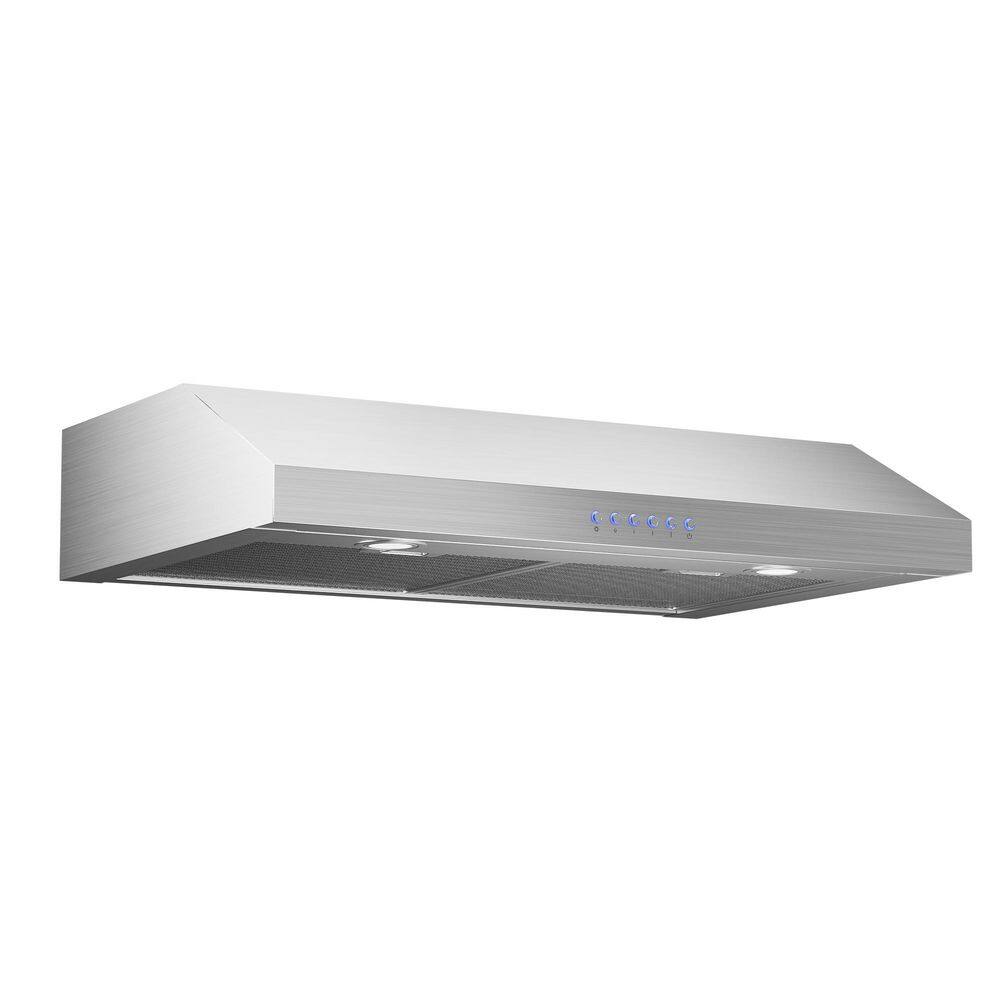 30 in. 400 CFM Ducted Under Cabinet Range Hood in Stainless Steel with Push Button, LED Light and Permanent Filters price history on PriceWatchPro