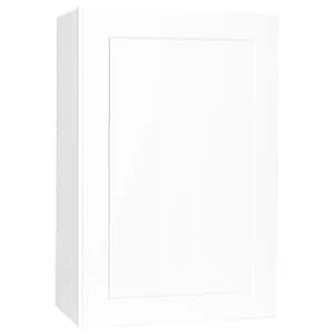 Shaker Satin White Stock Assembled Wall Kitchen Cabinet (24 in. x 36 in. x 12 in.)